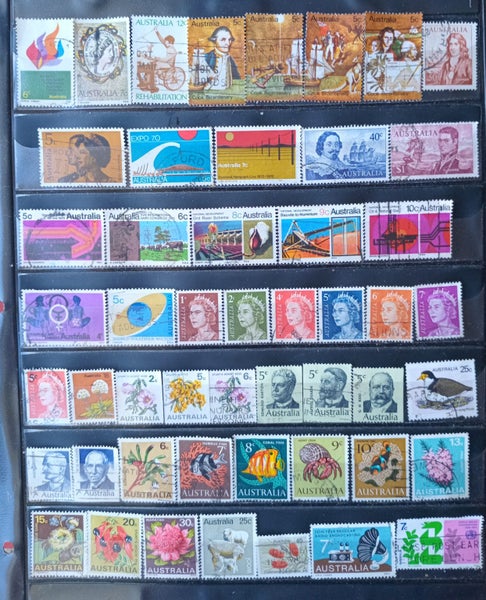50 different used decimal Australia stamps Carousel 1