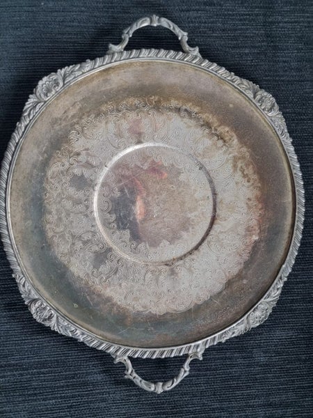 Silver serving platter Carousel 1
