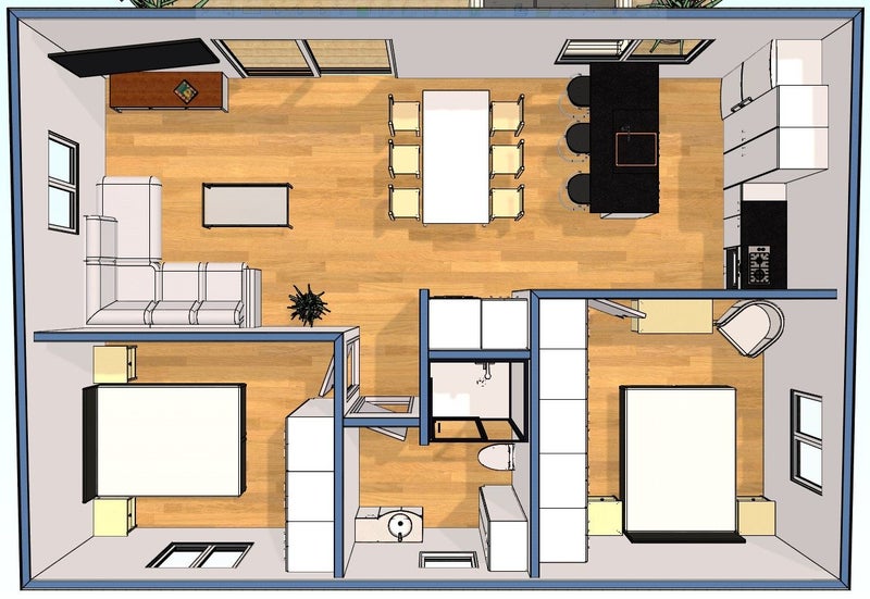 Granny Flat 65m² 2 Bedroom 6 x 10.8m Carousel 2