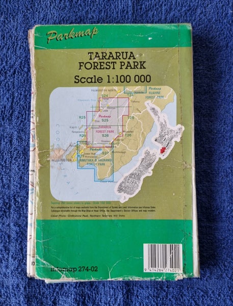 TARARUA FOREST PARK - INFO MAP - 5TH EDITION 1988 - PARKMAP TARARUA Carousel 2