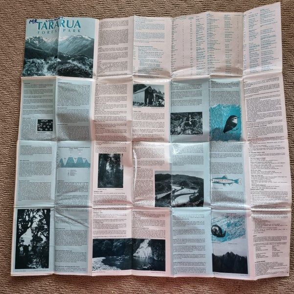 TARARUA FOREST PARK - INFO MAP - 5TH EDITION 1988 - PARKMAP TARARUA Carousel 6