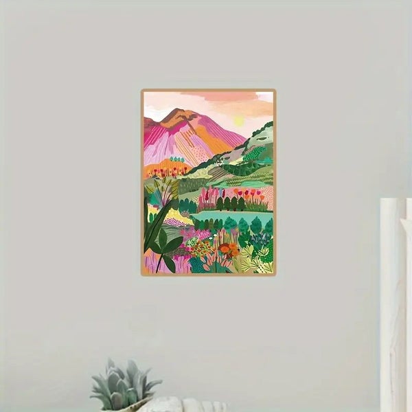 30x40cm Pink Mountain Diamond Art Kit Carousel 2