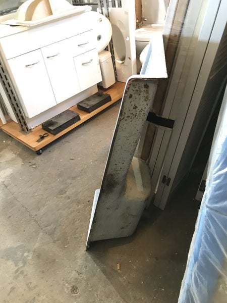 Cast Iron Sink Bench Top - Baby Blue - #02689. Carousel 6