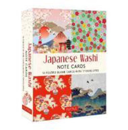 Japanese Washi, 16 Note Cards: 16 Different Blank Cards with 17 Patterned Carousel 1