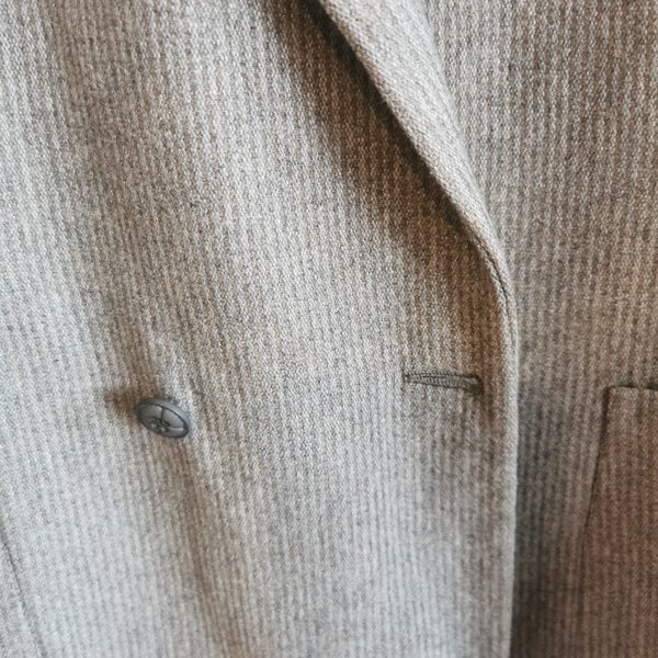Topman Khaki Kaki wool tweed mens Blazer suit coat grandpacore size M Carousel 11