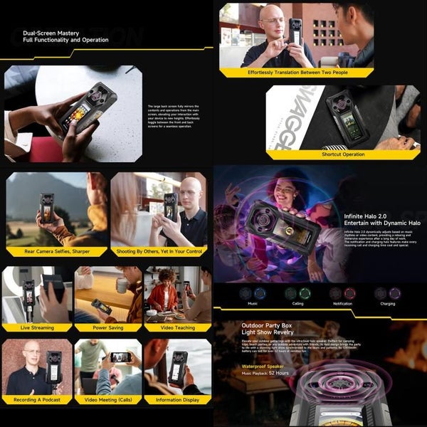 Ulefone Armor 30 Pro Rugged Phone 16GB+512GB 12800mAh Night Vision Android 14 5G62863233094786113
