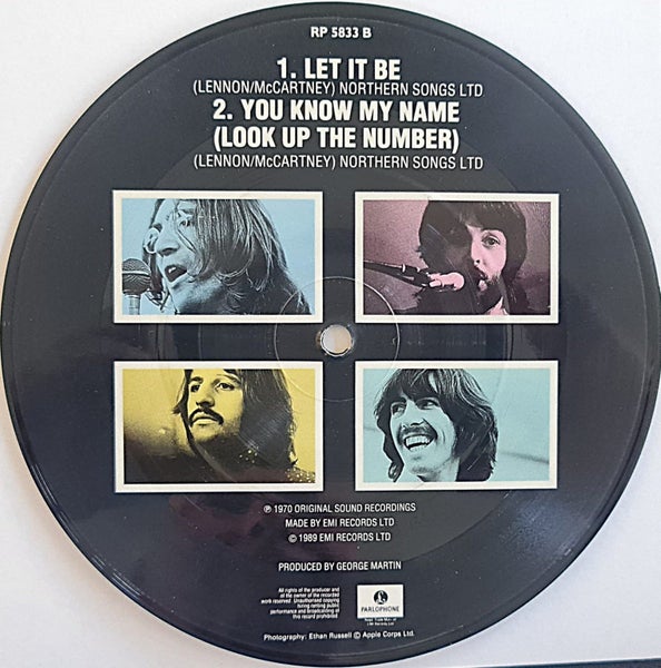 The Beatles ~ Let It Be ~ 7" Ltd Ed ~ Picture Disc ~ UK ~ 1990 Carousel 2