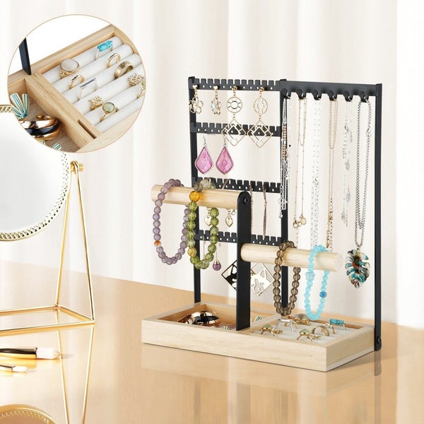 Jewellery Rack Shelf Earrings Holder Carousel 1