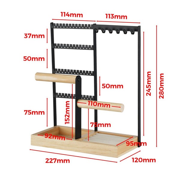 Jewellery Rack Shelf Earrings Holder Carousel 11