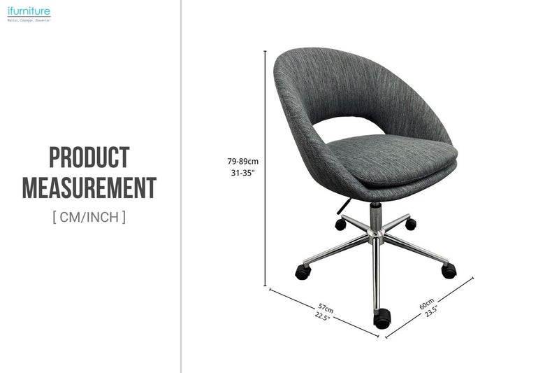 ALEXA Height Adjustable Office Chair(Grey) Carousel 2