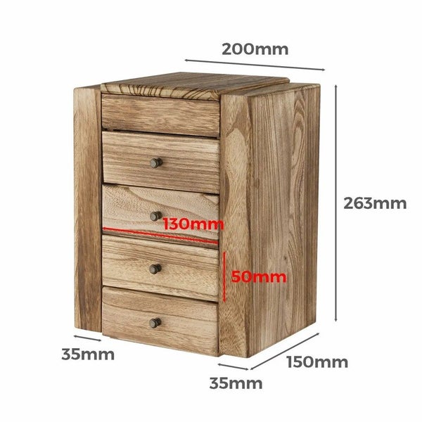 5-Layer Jewelry Box with Mirror and Drawers Carousel 17