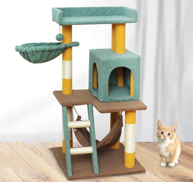Cat Tree Tower Scratching Post Scratcher Cats House Carousel 1
