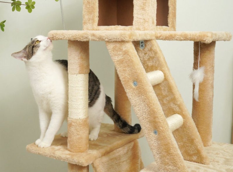 Cat Tree Tower Scratching Post Scratcher Condo House Furniture Carousel 6