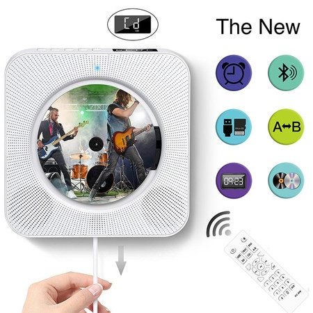Portable CD Player with Bluetooth Wall Mountable CD Players Music Player Home A Carousel 1