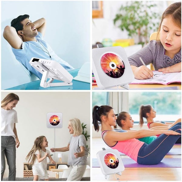 Portable CD Player with Bluetooth Wall Mountable CD Players Music Player Home Carousel 1