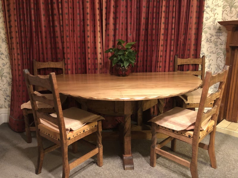 Chapman Taylor Rimu Gateleg Table with Six Chairs Carousel 1