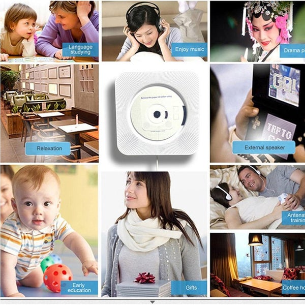 Portable CD Player with Bluetooth Wall Mountable CD Players Music Player Home A Carousel 2
