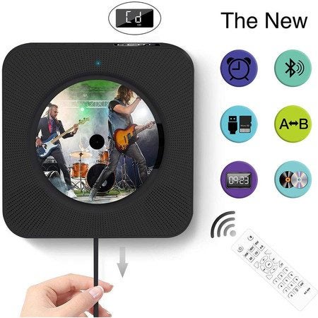 Portable CD Player with Bluetooth Wall Mountable CD Players Music Player Home A Carousel 1