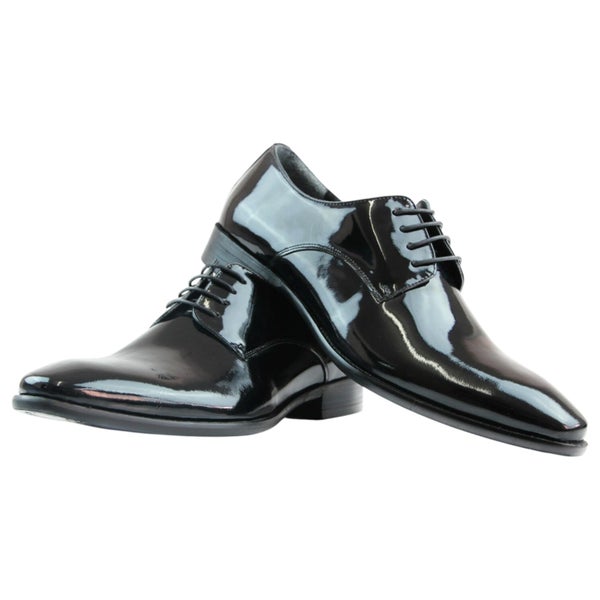 Mens Zasel Blair Leather Patent Lace Work Mens Formal Casual Work Dress Shoes Carousel 2