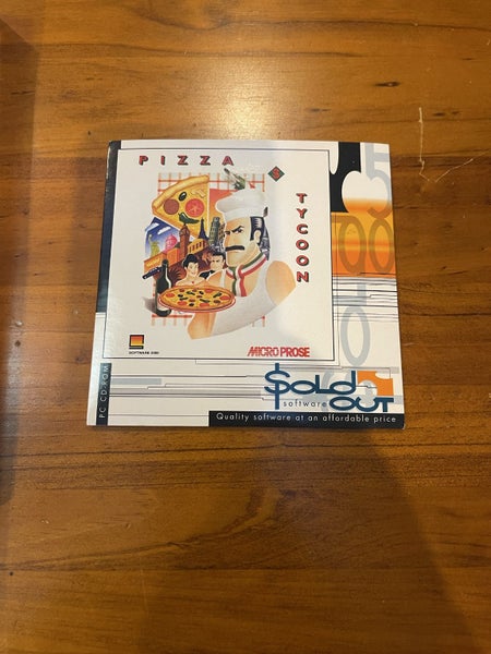 Pizza Tycoon MicroProse PC game CD-ROM Big Box Vintage 1994 Carousel 2