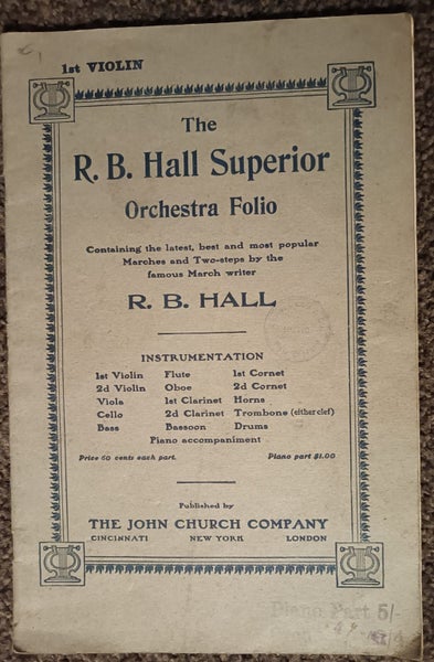 R.B. Hall 0rchestra Folio - 16 Marches circa. 1900 Carousel 1
