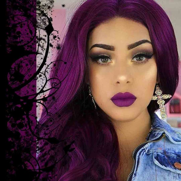 Violet Purple Hair Colour Carousel 1