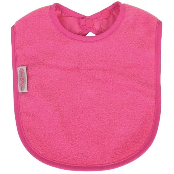 SILLY BILLYZ FLEECE PLAIN LARGE BIB CERISE Carousel 1