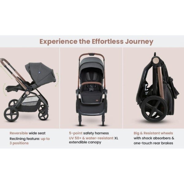 CHICCO STROLLER: MYSA BLACK SATIN Carousel 3