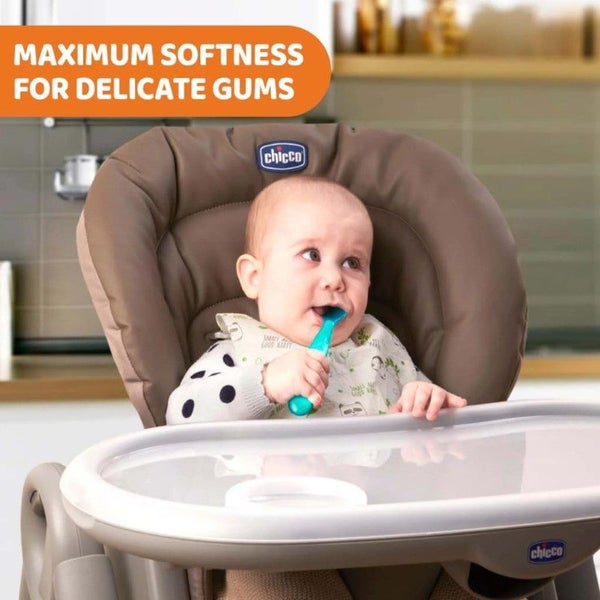 CHICCO SPOON: SOFT SILICONE 6M+ 2PK - BLUE Carousel 2