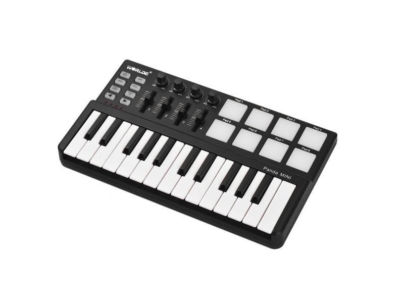 Worlde Panda Mini Portable Mini 25-Key USB Keyboard MIDI Controller And Drum Carousel 1
