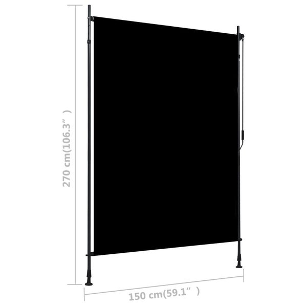 Outdoor Roller Blind 150X270 Cm Anthracite Blinds & Shades Carousel 2