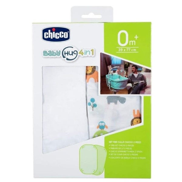 CHICCO BABY HUG 2 PCS CRIB SET GREY FOX Carousel 2