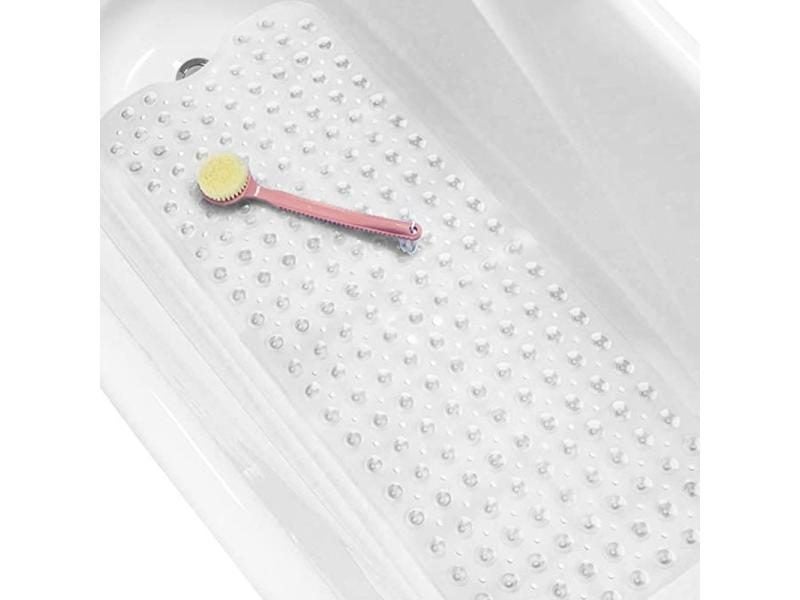 Long Anti Slip Bath Tub Mat For Kid Toddler Senior Machine Washable Carousel 2