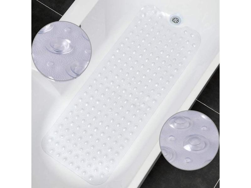 Long Anti Slip Bath Tub Mat For Kid Toddler Senior Machine Washable Carousel 1