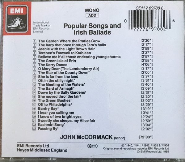John McCormack – Popular Songs And Irish Ballads Carousel 2