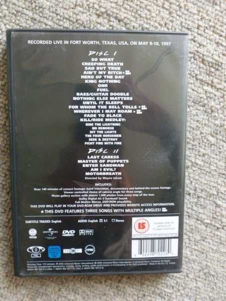 METALLICA CUNNIL STUNTS- 2 DVD Carousel 2