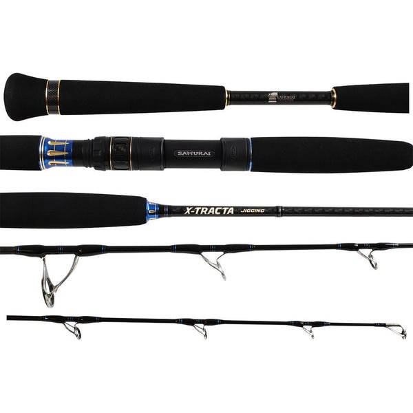 Samurai X-Tracta Jig Carbon Fishing Rod Spin Medium 5ft 6 inch 1 Piece PE 4 - 8 Carousel 1