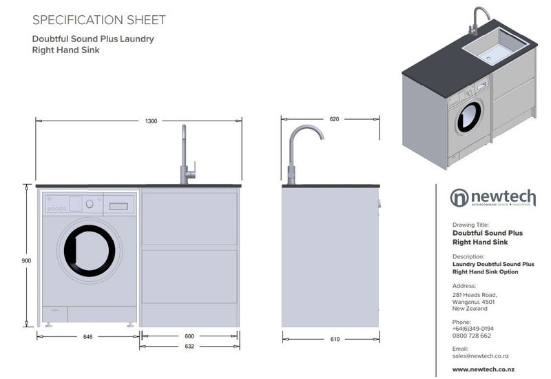 1300 Doubtful Sound Plus Right Hand Sink in Planked Urban Oak Carousel 4