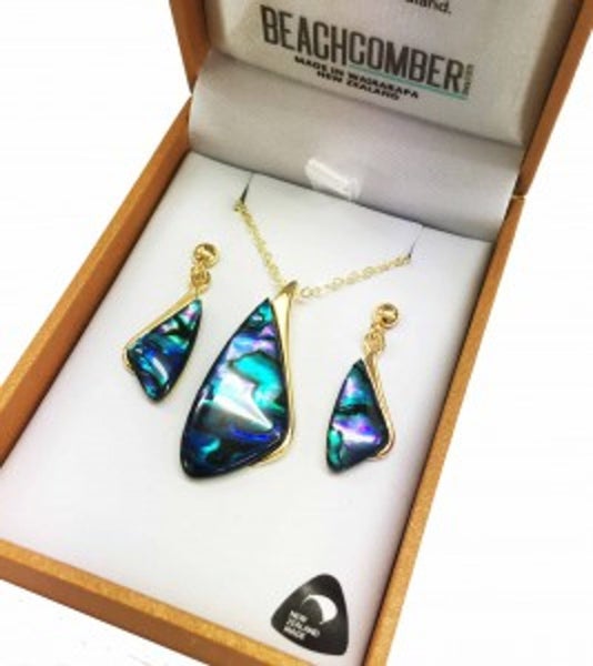 Paua Set Gold Plated Boxed BBJ1121S Carousel 1