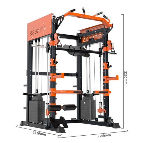Smith Machine with 126KG Weight Stacks Carousel 9