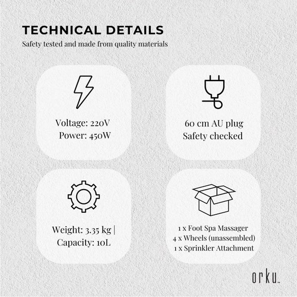 Foot Spa Automatic Water Heating Massager - Electric Pedicure Bath Carousel 9