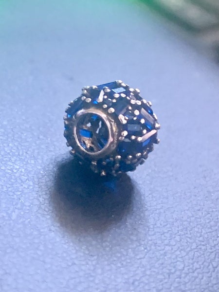 Authentic Pandora Blue Chiseled Elegance Charm62863852848257111