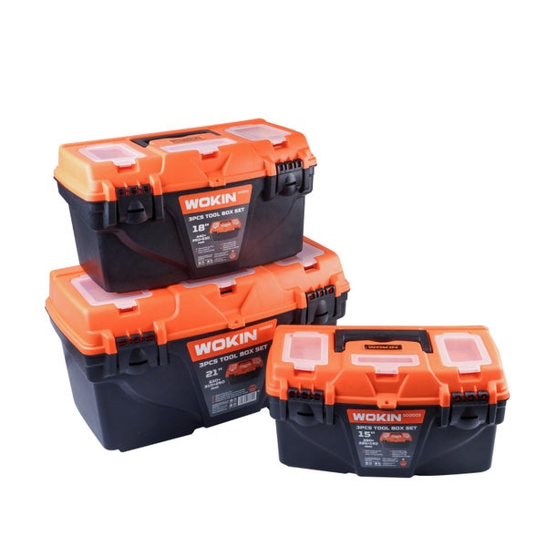 Plastic Tool Box Set 3pc Carousel 1