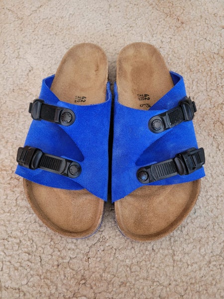 NEW - Birkenstock Zurich Tech Blue Suede size 42 Carousel 1