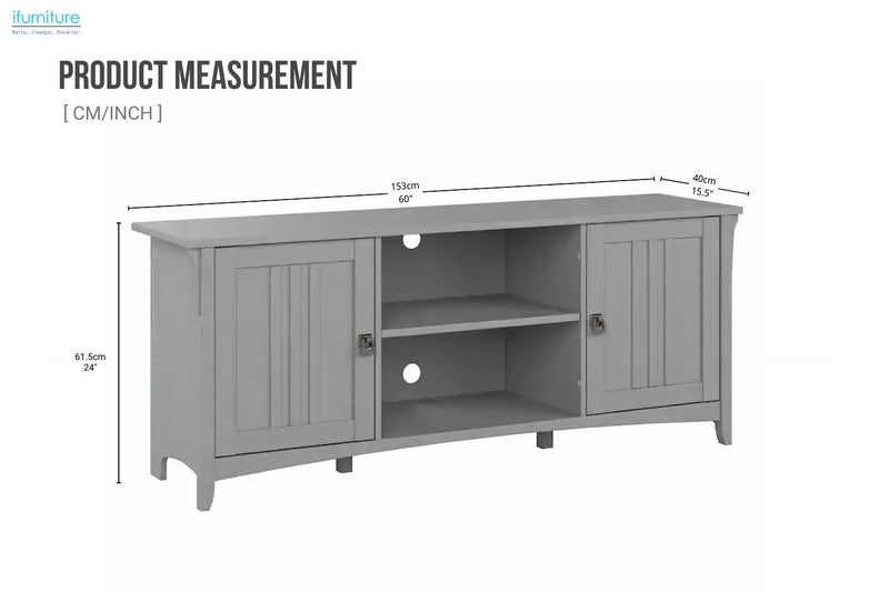 YOKO 153 2-Door TV Unit (Grey) Carousel 2