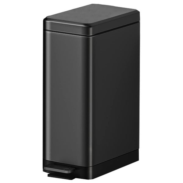 15L Slim Kitchen Trash Can Black Carousel 1