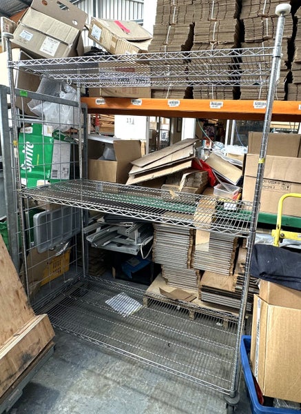 Commercial Metal Storage Rack On Wheels - $1 Reserve (Near Loans Room 2) Carousel 1