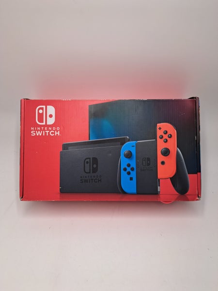 * Red / Blue Nintendo Switch V2 Console w/ Box! * Carousel 1