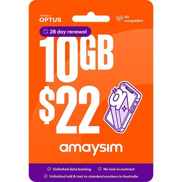 Amaysim $22 Starter Pack PrePaid SIM Card Carousel 1