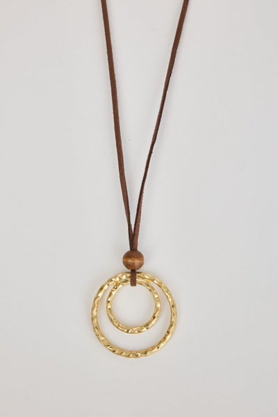 Holiday GOLD CIRCLE NECKLACE Carousel 2